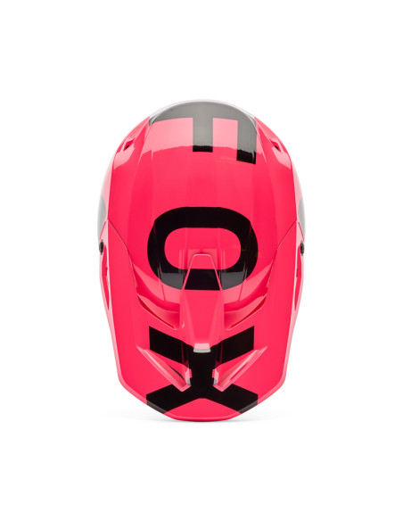 FOX V1 SHIELD PINK CROSS MOTO HELMET