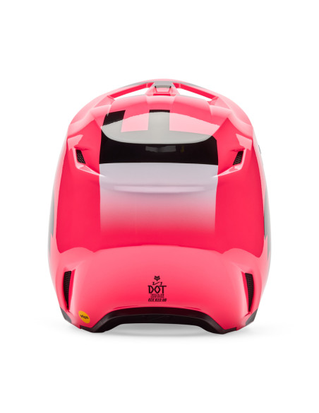 FOX V1 SHIELD PINK CROSS MOTO HELMET