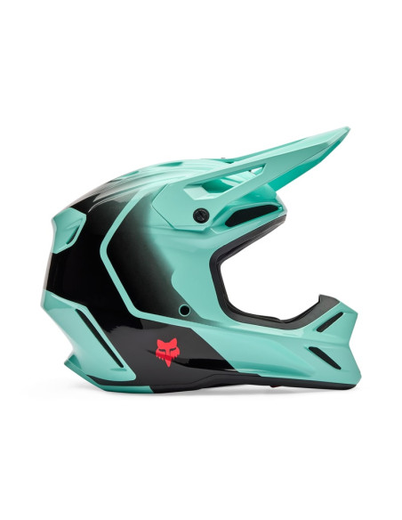 FOX V3 DRIP TURQUOISE CROSS MOTO HELMET