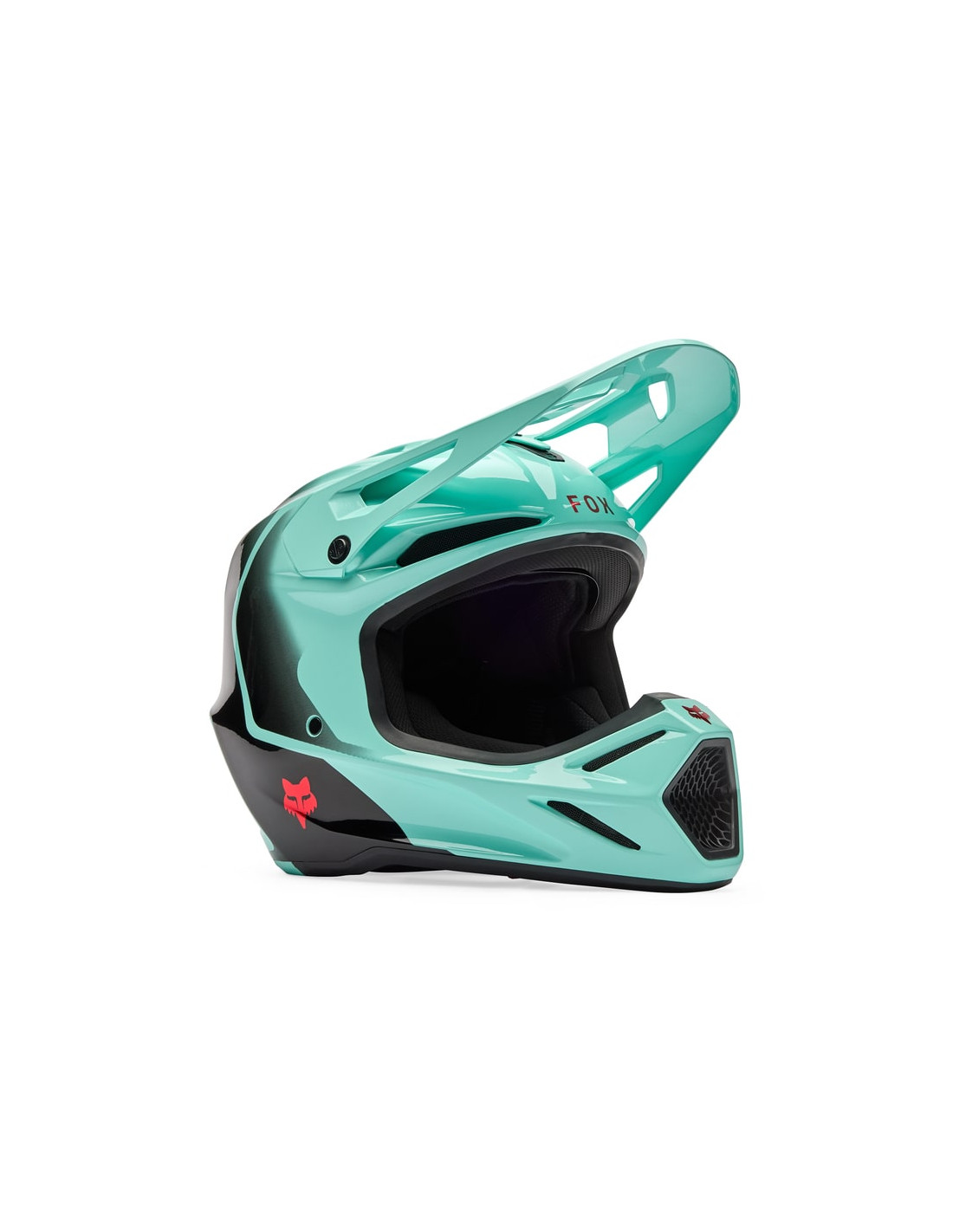 FOX V3 DRIP TURQUOISE KROSINIS MOTO ŠALMAS Šalmo dydis M / 57-58