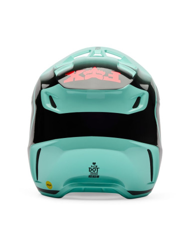 FOX МОТОШЛЕМ V3 DRIP TURQUOISE CROSS