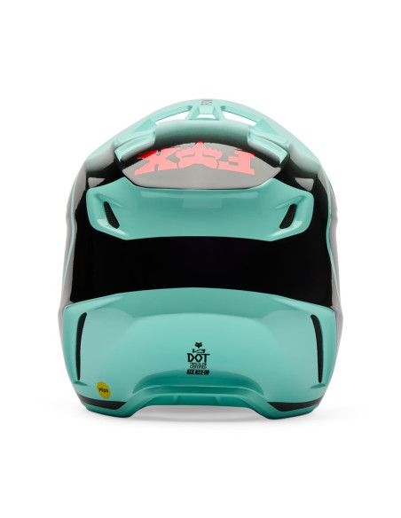 FOX МОТОШЛЕМ V3 DRIP TURQUOISE CROSS