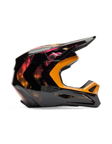 FOX CHILDREN'S V1 KAIROS TANGERINE CROSS MOTO HELMET