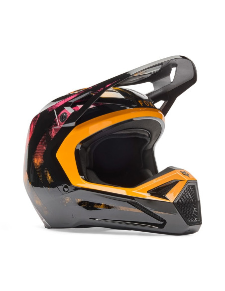FOX CHILDREN'S V1 KAIROS TANGERINE CROSS MOTO HELMET