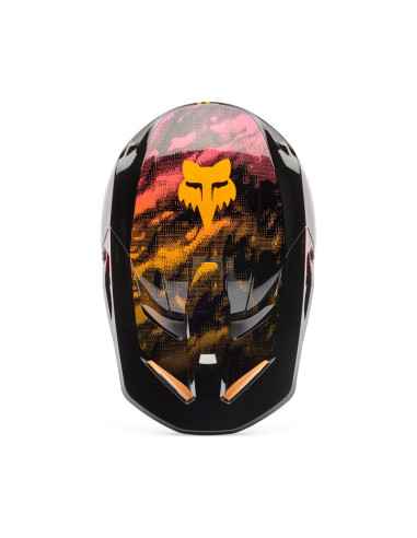 FOX CHILDREN'S V1 KAIROS TANGERINE CROSS MOTO HELMET