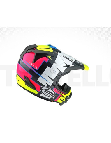 ARAI MX-V EVO BATTLE YELLOW CROSS MOTO HELMET