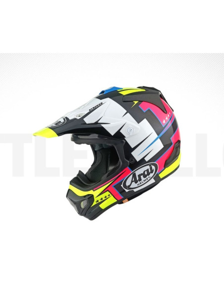 ARAI MX-V EVO BATTLE YELLOW CROSS MOTO HELMET