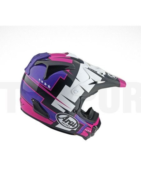 ARAI MX-V EVO BATTLE PURPLE CROSS MOTO HELMET