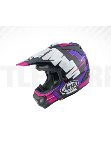 ARAI MX-V EVO BATTLE PURPLE CROSS MOTO HELMET