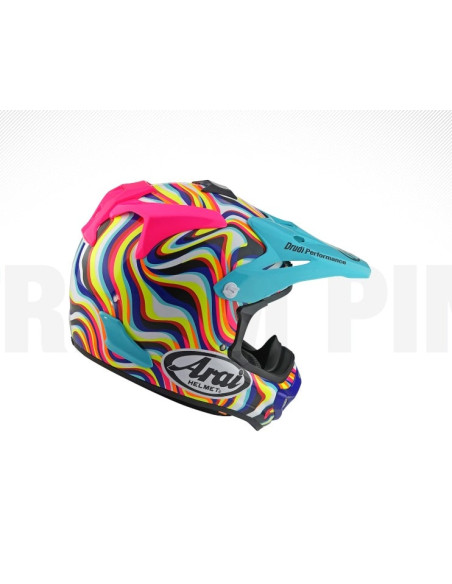 ARAI MX-V EVO STREAM PINK CROSS MOTO HELMET