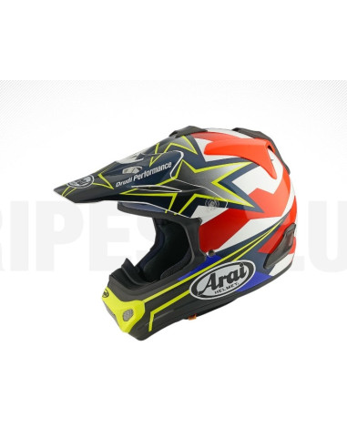 ARAI MX-V EVO STARS & STRIPES FLUOR YELLOW CROSS MOTO HELMET