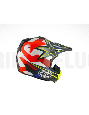ARAI MX-V EVO STARS & STRIPES FLUOR YELLOW CROSS MOTO HELMET