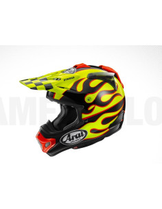ARAI MX-V EVO FLAME YELLOW CROSS MOTO HELMET