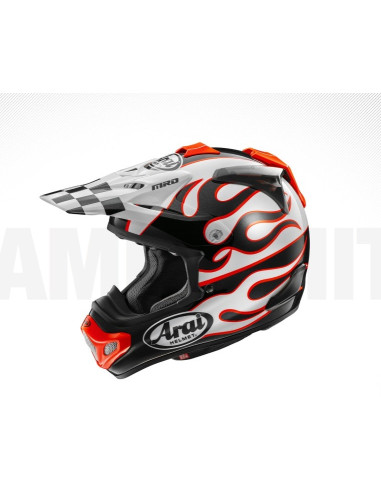 ARAI МОТОШЛЕМ MX-V EVO FLAME WHITE CROSS