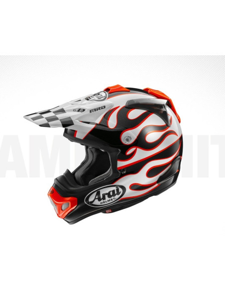 ARAI МОТОШЛЕМ MX-V EVO FLAME WHITE CROSS