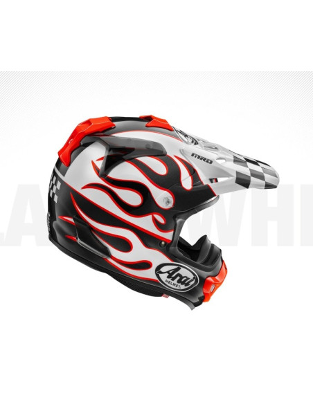 ARAI МОТОШЛЕМ MX-V EVO FLAME WHITE CROSS