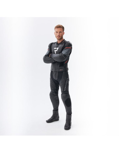 REBELHORN VELOCE BLACK LEATHER MOTO TROUSERS