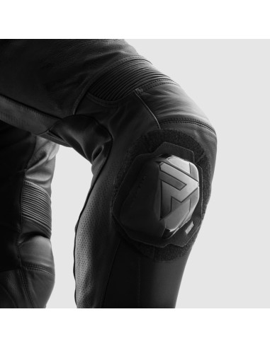REBELHORN INFERNO BLACK LEATHER MOTO TROUSERS