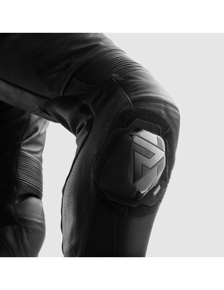 REBELHORN INFERNO BLACK LEATHER MOTO TROUSERS