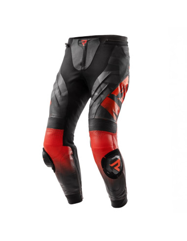 REBELHORN INFERNO RED LEATHER MOTO TROUSERS