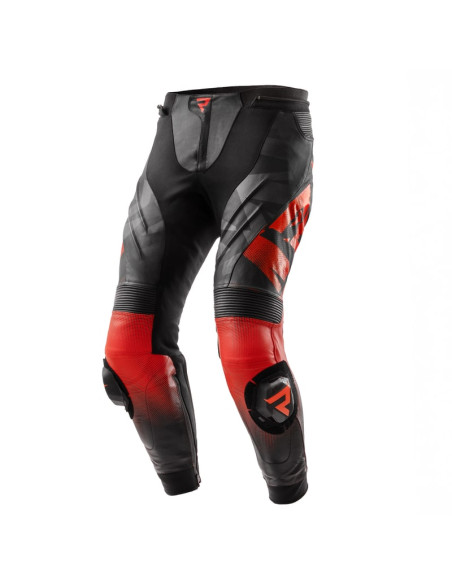REBELHORN INFERNO RED LEATHER MOTO TROUSERS