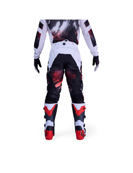 FOX 180 WHITE/FLUO RED CROSS MOTO TROUSERS