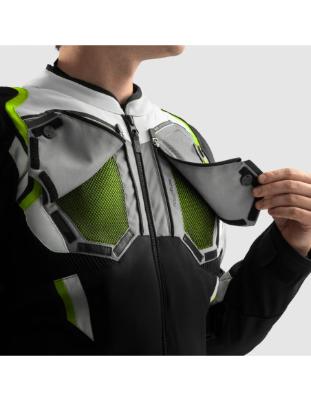 REBELHORN BORG 2 FLUOR TEXTILE MOTO JACKET