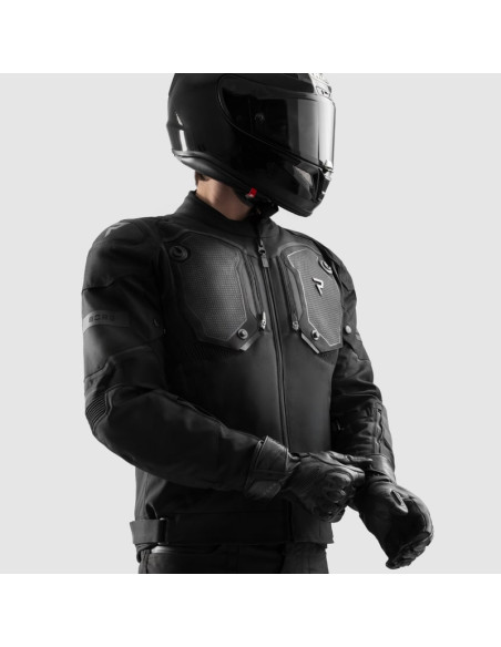 REBELHORN ЧЕРНАЯ ТЕКСТИЛЬНАЯ МОТОКУРТКА BORG 2