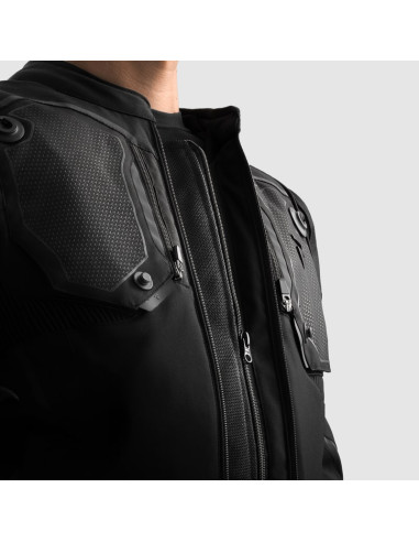 REBELHORN BORG 2 BLACK TEXTILE MOTO JACKET