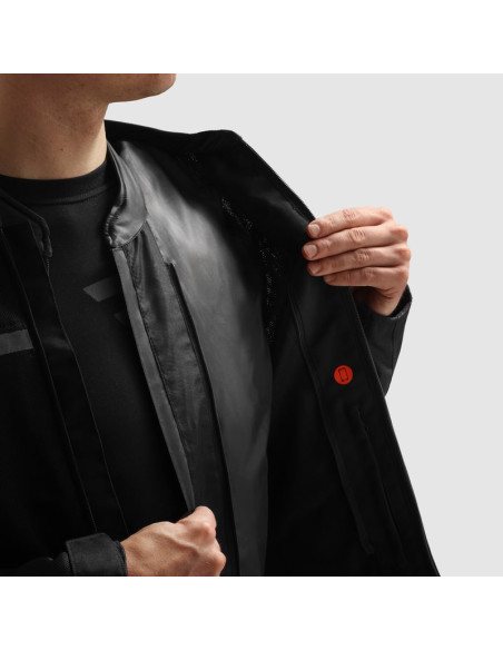 REBELHORN ECHO BLACK TEXTILE MOTO JACKET