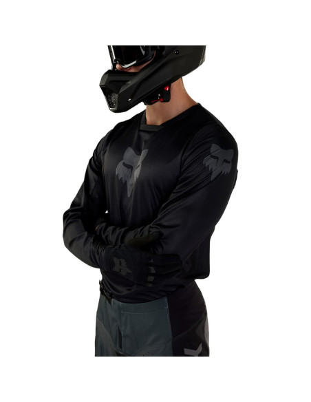 FOX 180 BLACKOUT JERSEY BLACK CROSS MOTO JACKET