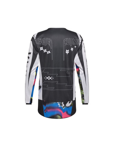 FOX 180 IMAGE COSMO WHITE/BLACK CROSS MOTO JACKET
