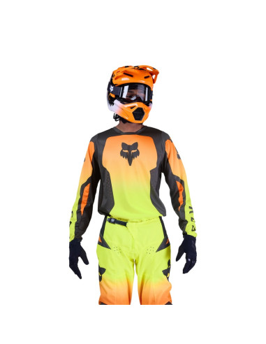 FOX 180 SHIELD FLUO YELLOW CROSS MOTO JACKET