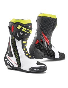 TCX RT RACE BLACK RED WHITE YELLOW SPORTINIAI MOTO BATAI