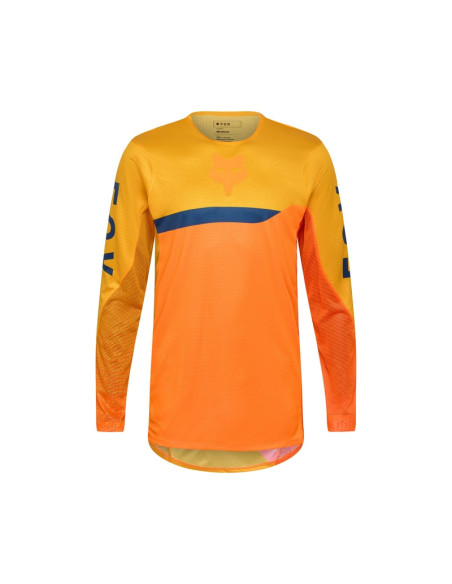 FOX FLEXAIR FRACTURE TANGERINE CROSS MOTO SHIRT