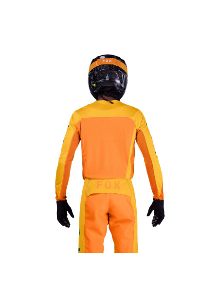 FOX ФУТБОЛКА FLEXAIR FRACTURE TANGERINE CROSS MOTO SHIRT