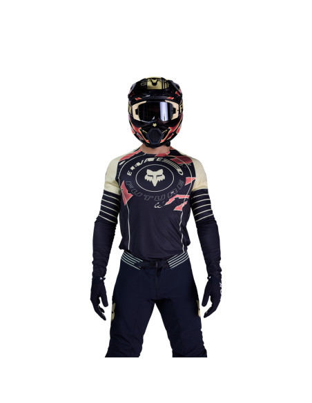 FOX ФУТБОЛКА FLEXAIR INNING BLACK CROSS MOTO
