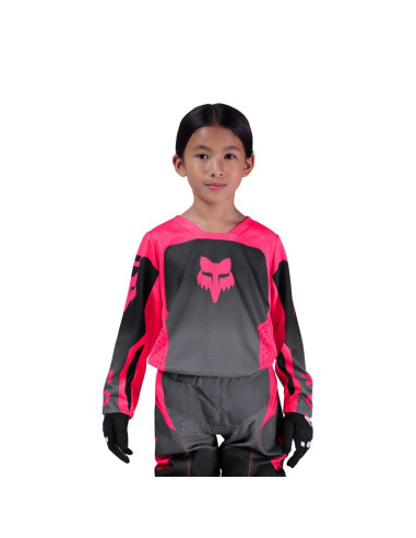 FOX CHILDREN'S 180 SHIELD BLACK/PINK CROSSOVER MOTO JACKET
