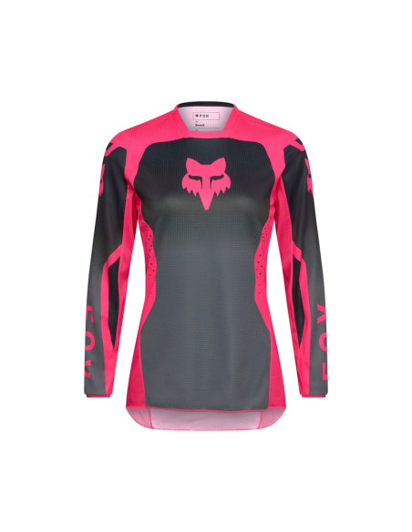 FOX WOMEN'S 180 SHIELD BLACK/PINK CROSSOVER MOTO JACKET
