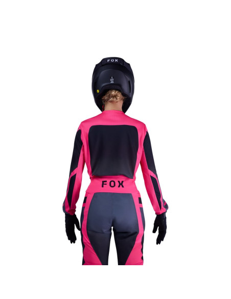 FOX WOMEN'S 180 SHIELD BLACK/PINK CROSSOVER MOTO JACKET