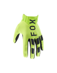 FOX FLEXAIR FLUORESCENT YELLOW CROSS MOTO GLOVES