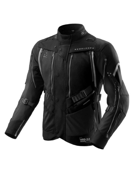 REBELHORN HARDY 3.0 BLACK TEKSTILINĖ MOTO STRIUKĖ