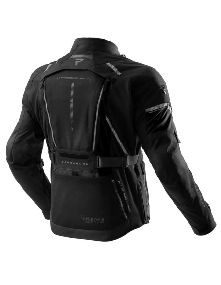 REBELHORN HARDY 3.0 BLACK TEXTILE MOTO JACKET