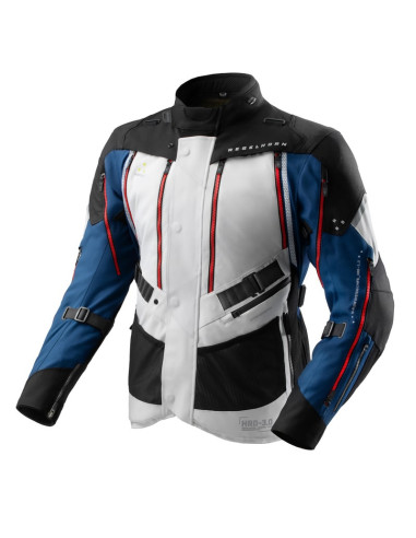 REBELHORN HARDY 3.0 GREY/RED/BLUE TEKSTILINĖ MOTO STRIUKĖ