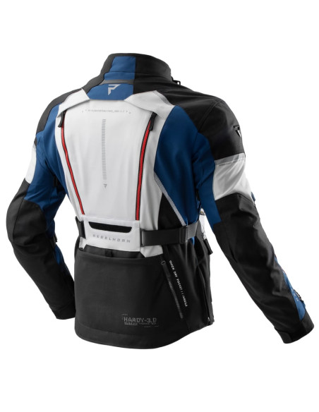 REBELHORN HARDY 3.0 GREY/RED/BLUE TEKSTILINĖ MOTO STRIUKĖ