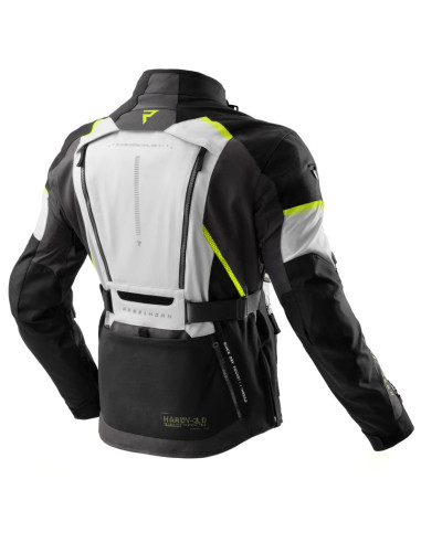 REBELHORN HARDY 3.0 GREY/FLUO TEKSTILINĖ MOTO STRIUKĖ