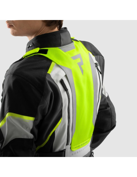 REBELHORN HARDY 3.0 GREY/FLUO TEKSTILINĖ MOTO STRIUKĖ