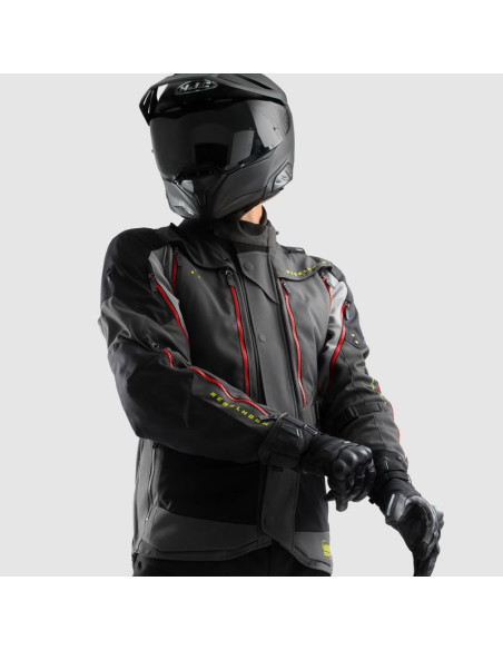 REBELHORN HARDY 3.0 ANTHRACITE/RED TEKSTILINĖ MOTO STRIUKĖ