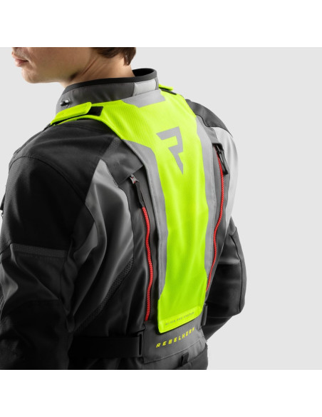REBELHORN HARDY 3.0 ANTHRACITE/RED TEXTILE MOTO JACKET