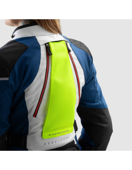 REBELHORN MOTERIŠKA HARDY 3.0 BLUE/GREY/RED TEKSTILINĖ MOTO STRIUKĖ